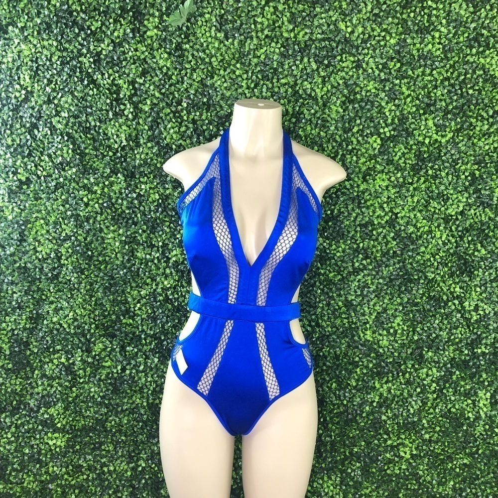 Bandage material one piece swimsuit